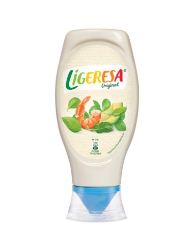 MAYONESA LIGERESA BOCABAJO 430 ML.