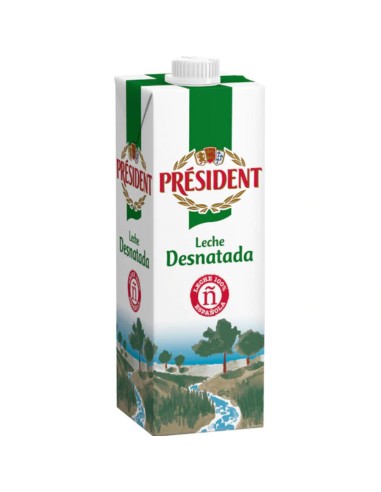 LECHE PRESIDENT DESNATADA BRIK 1LT.