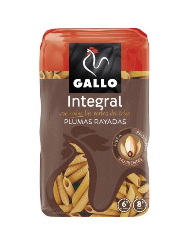 PASTA GALLO INTEGRAL PLUMA RALLADA 450 G