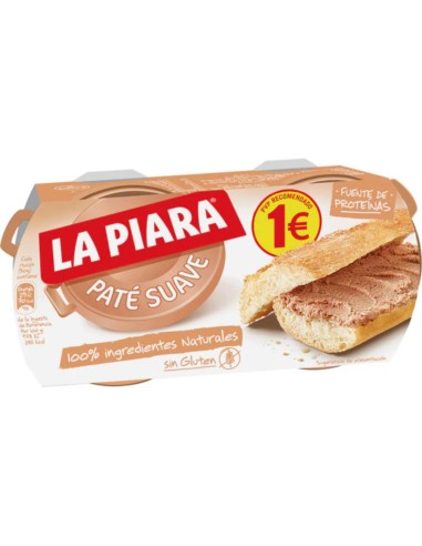 PATE PIARA TAPA NEGRA SUAVE PK-2 150 GRS