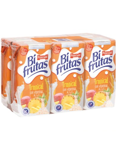 LECHE+ZUMO BIFRUTAS TROP.PK-6 200 ML