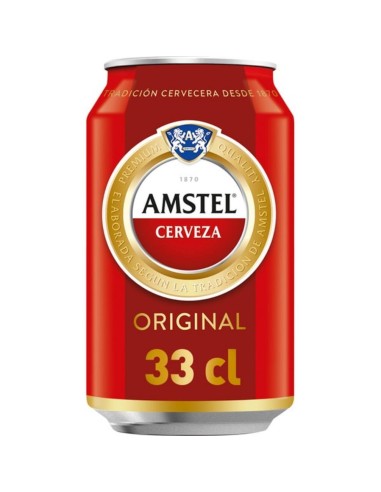 CERVEZA AMSTEL LATA 330 ML. PAK 12 LATAS