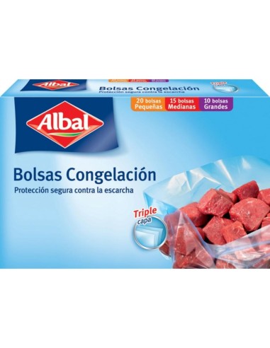 BOLSAS ALBAL CONGELACION 3 TAMAÑOS 45 UN