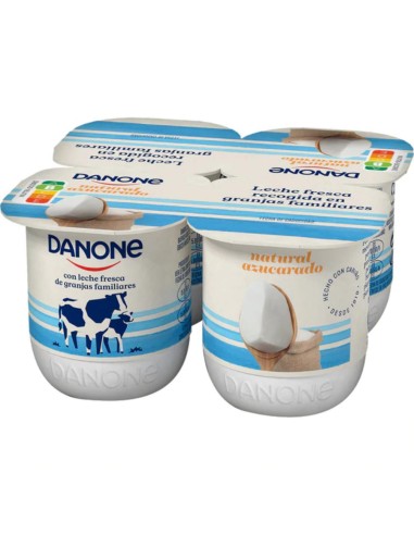 DANONE YOGHOURT NATURAL AZUCARADO X4