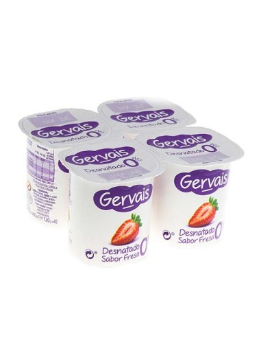 GERVAIS 0% FRESA X4