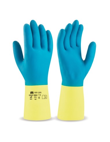 GUANTES  FLOCADO BICOLOR T.PEQUEÑO