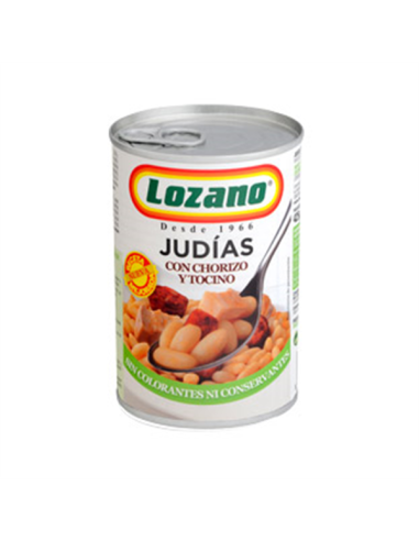 ALUBIAS LOZANO CON CHORIZO 425 GRS.