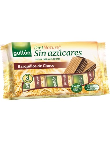 GLLTAS. GULLON BARQUI-CHOCO ZERO 180 GRS