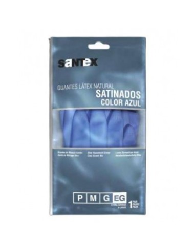 GUANTES SANTEX SATINADO AZUL T.SUPER GRA